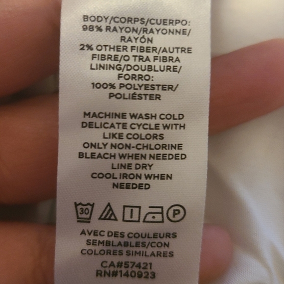 Loft Women's Size 10 A-Line Skirt White Rayon Neutral Color With Silver Stripes. - Picture 4 of 5